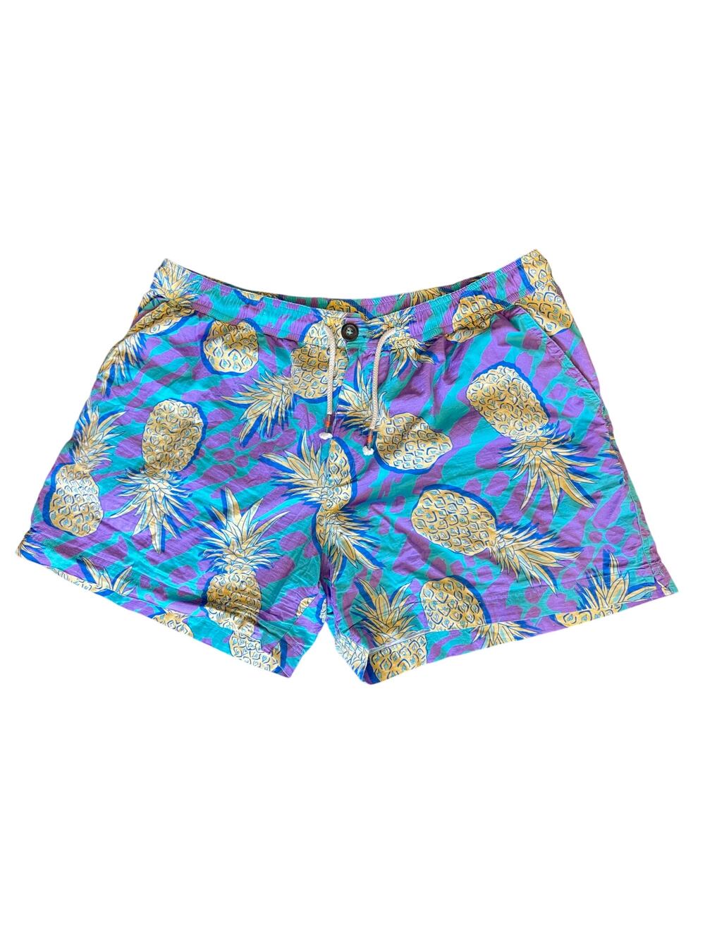 Men's‎ Chubbies Pineapple Shorts Cotton Blend XXL Summer Beach Hawaiian Elastic